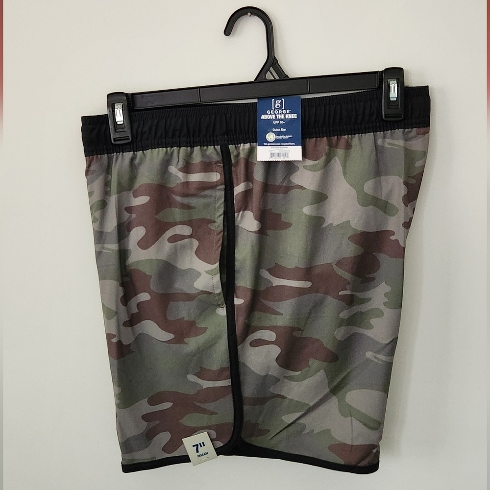 🩳 George Men’s Camouflage Bathing Suit Shorts – Size L and XL 40–42, NWT